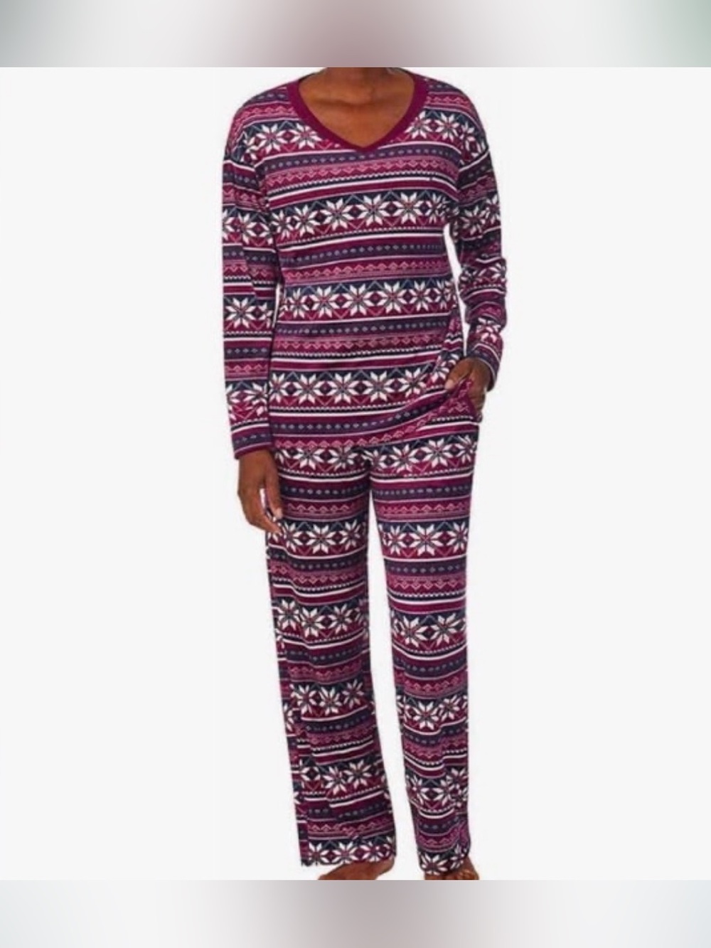 Nautica 2-pc Fair Isle Pajama Set - Size M